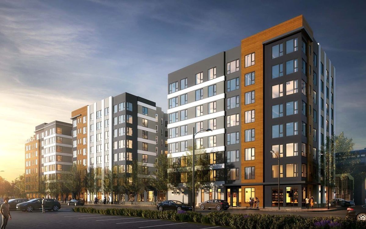 A computerized rendering of the Golden West development.