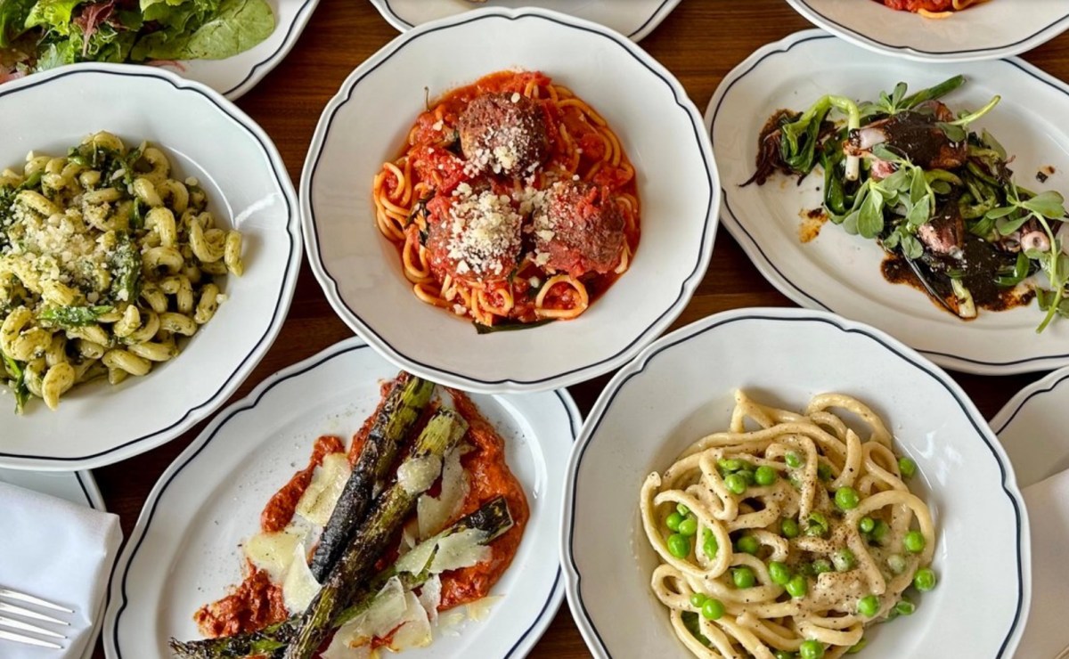 Plates of Italian food