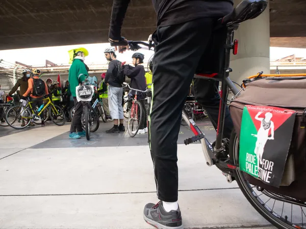 This week in Oakland: Bike ride for Palestine and the Port of Oakland free harbor tours
